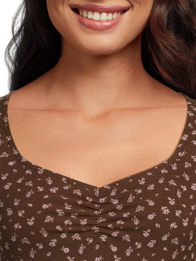 No Boundaries Rib Knit Mini Dress, Women’s | Walmart (US)