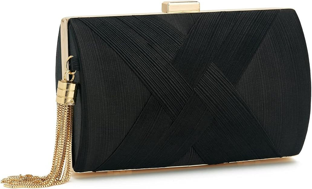 Women Clutch Bag Evening bag Fringed Evening Handbag,Lady Party Wedding Clutch Purse Chain Should... | Amazon (US)
