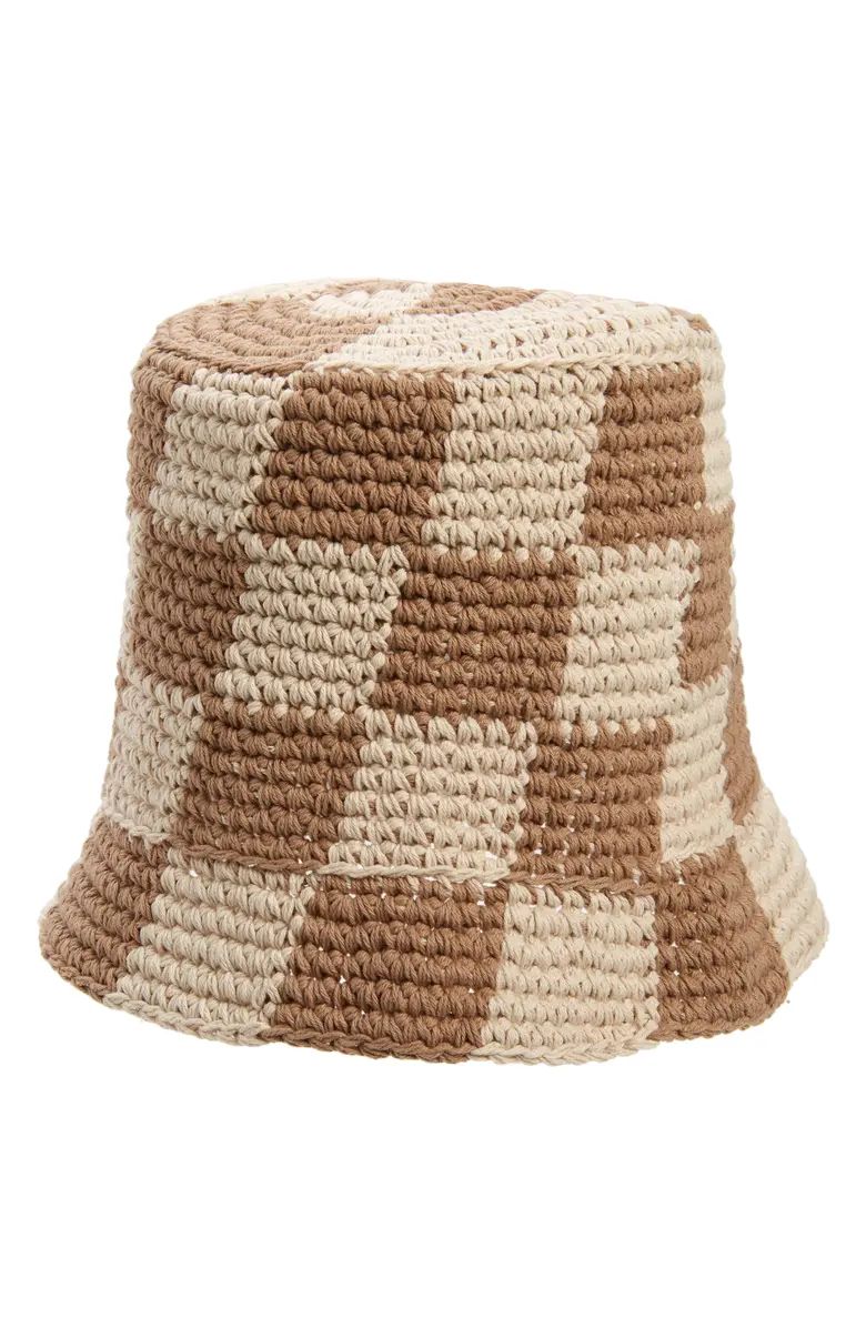 Check Crochet Bucket Hat | Nordstrom