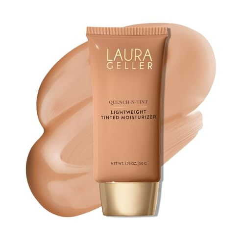 LAURA GELLER NEW YORK Quench-n-Tint Tinted Moisturizer - Sheer to Light Buildable Coverage - Natural Glow Finish - Lightweight Formula with Hyaluronic Acid, 04 Medium | Amazon (US)