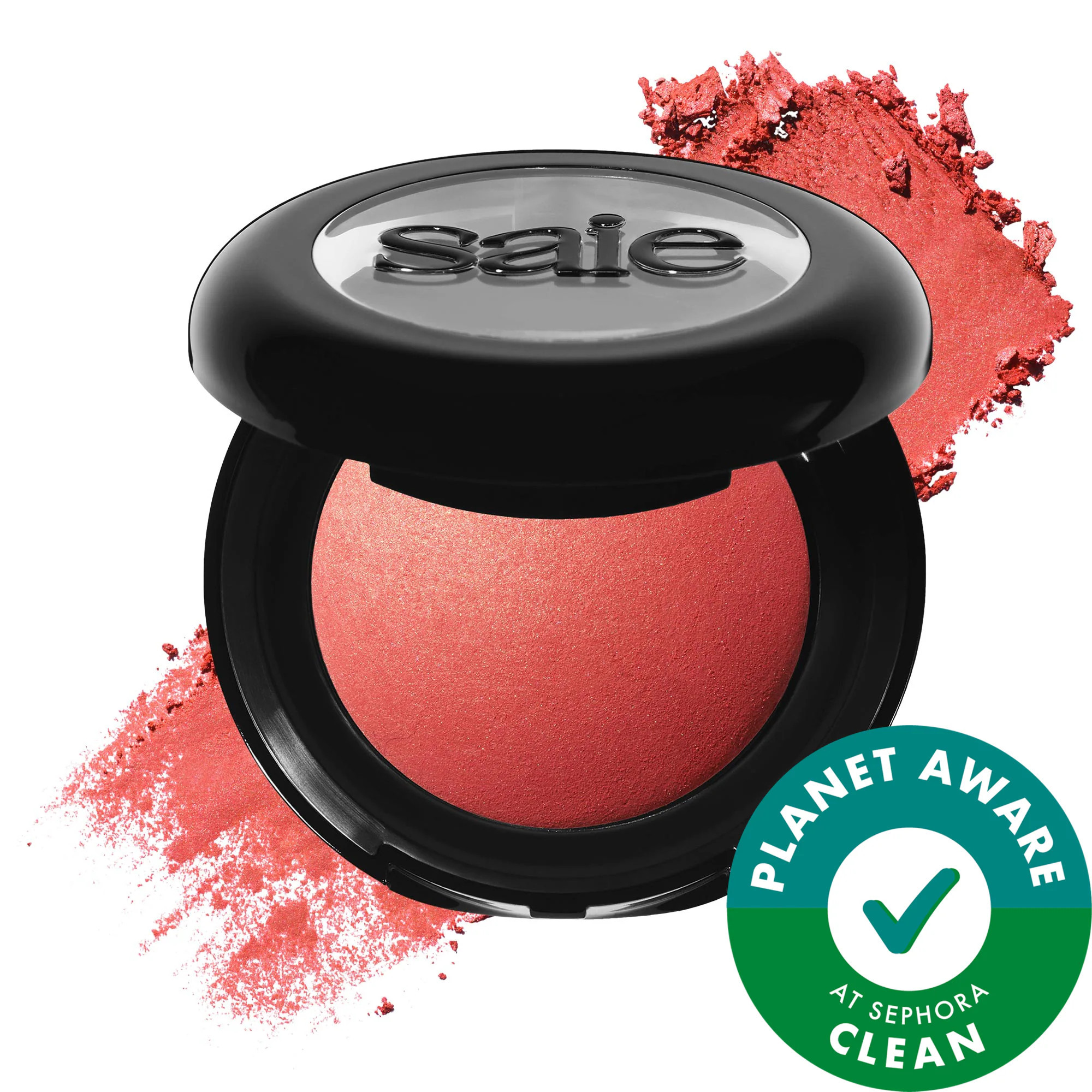 Saie SuperSuede Radiant Talc-Free Baked Powder Blush Stella .01 oz / 3 g | Sephora (US)