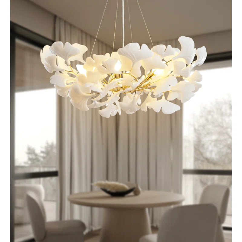 Mookan 6 - Light Ginkgo Chandelier | Wayfair North America