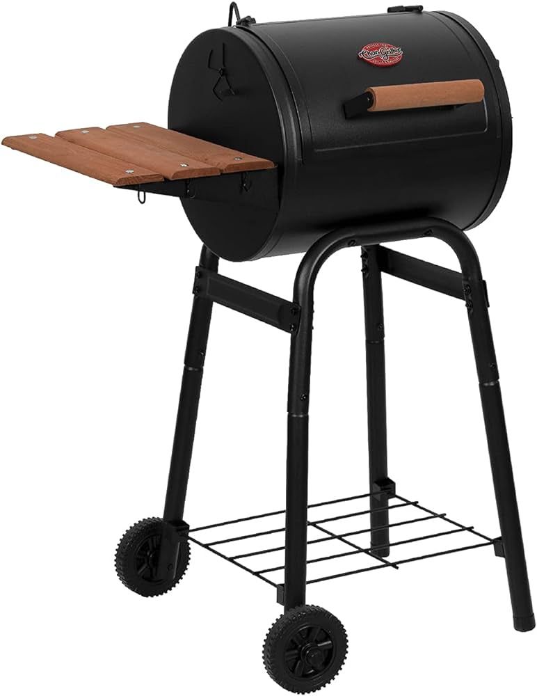 Char-Griller® Patio Pro Charcoal Grill and Smoker with Cast Iron Grates, Premium Wood Shelf and ... | Amazon (US)