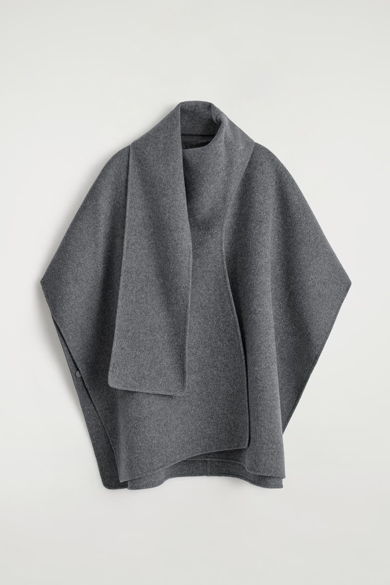 Double-Faced Merino Wool Scarf Cape | COS (US)