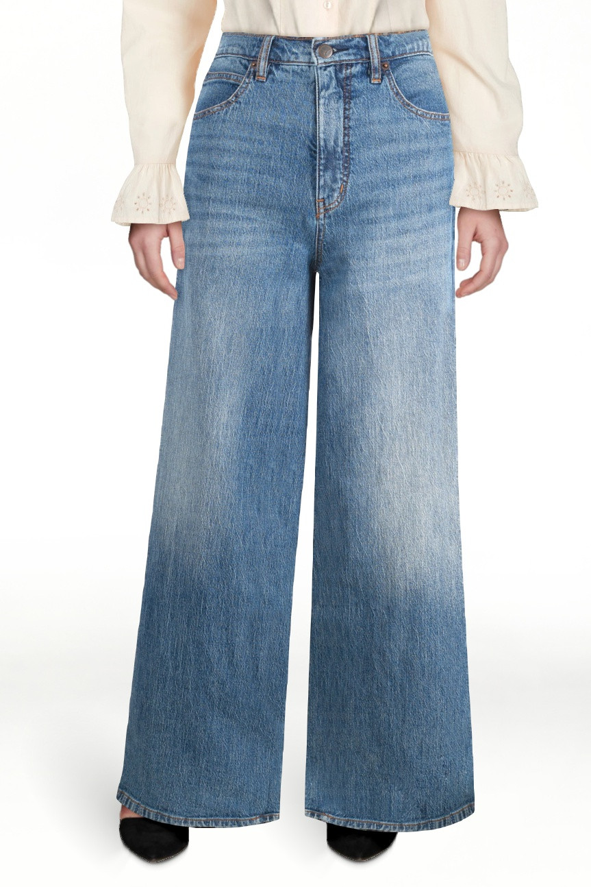 Jessica Simpson Women's and Women's Plus Freesia Wide Leg Jeans, 32" Inseam,Sizes 2-24W | Walmart (US)