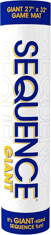 Jax Giant (aka Jumbo) SEQUENCE Game - Tube Edition with Cushioned Mat (27" x 32") Cards and Chips... | Amazon (US)