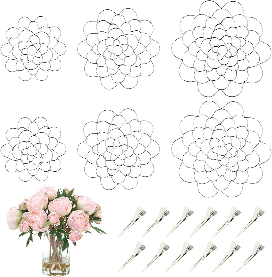Flower Arrangement Holder, Reuseable Floral Grid Flower Frog Wire Arranger Twist for Vase Floral ... | Amazon (US)