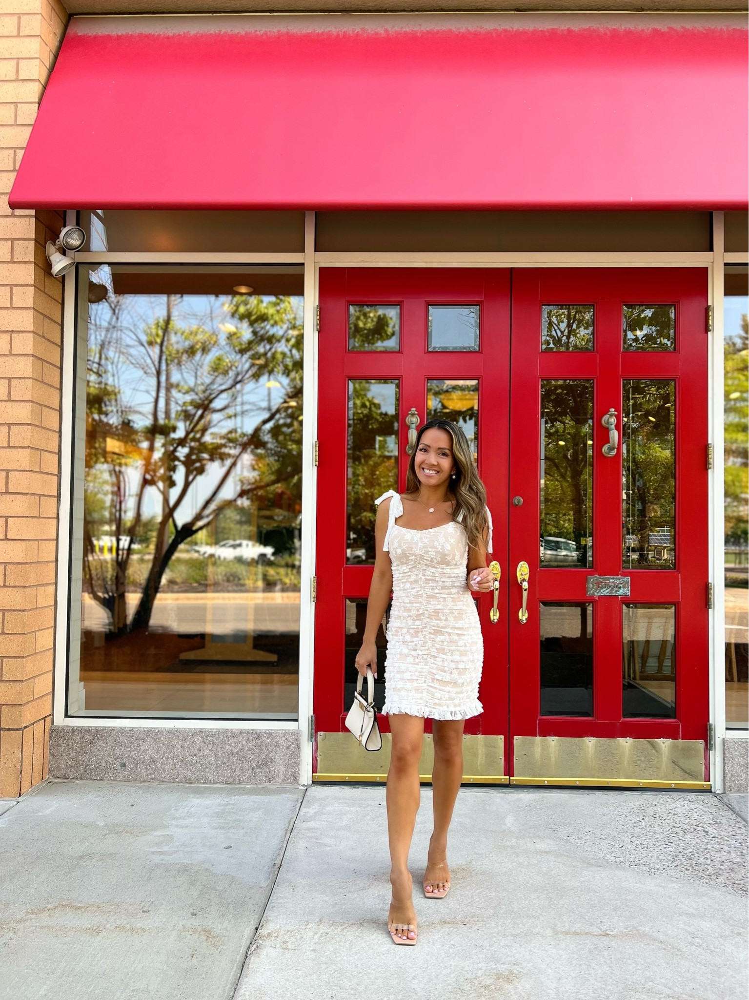 One of my favorite lace dresses is now back in stock! Super comfy and flattering - love the shoulder ties! Wearing size XS 

#LTKFindsUnder100 #LTKFindsUnder50 #LTKSaleAlert