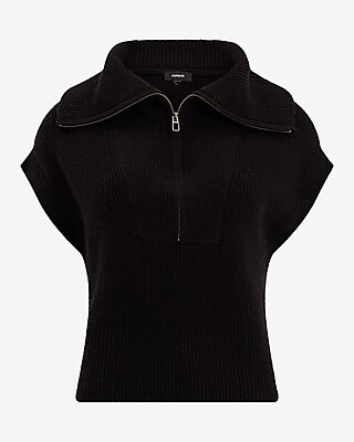 Collared Quarter Zip Sweater Vest | Express