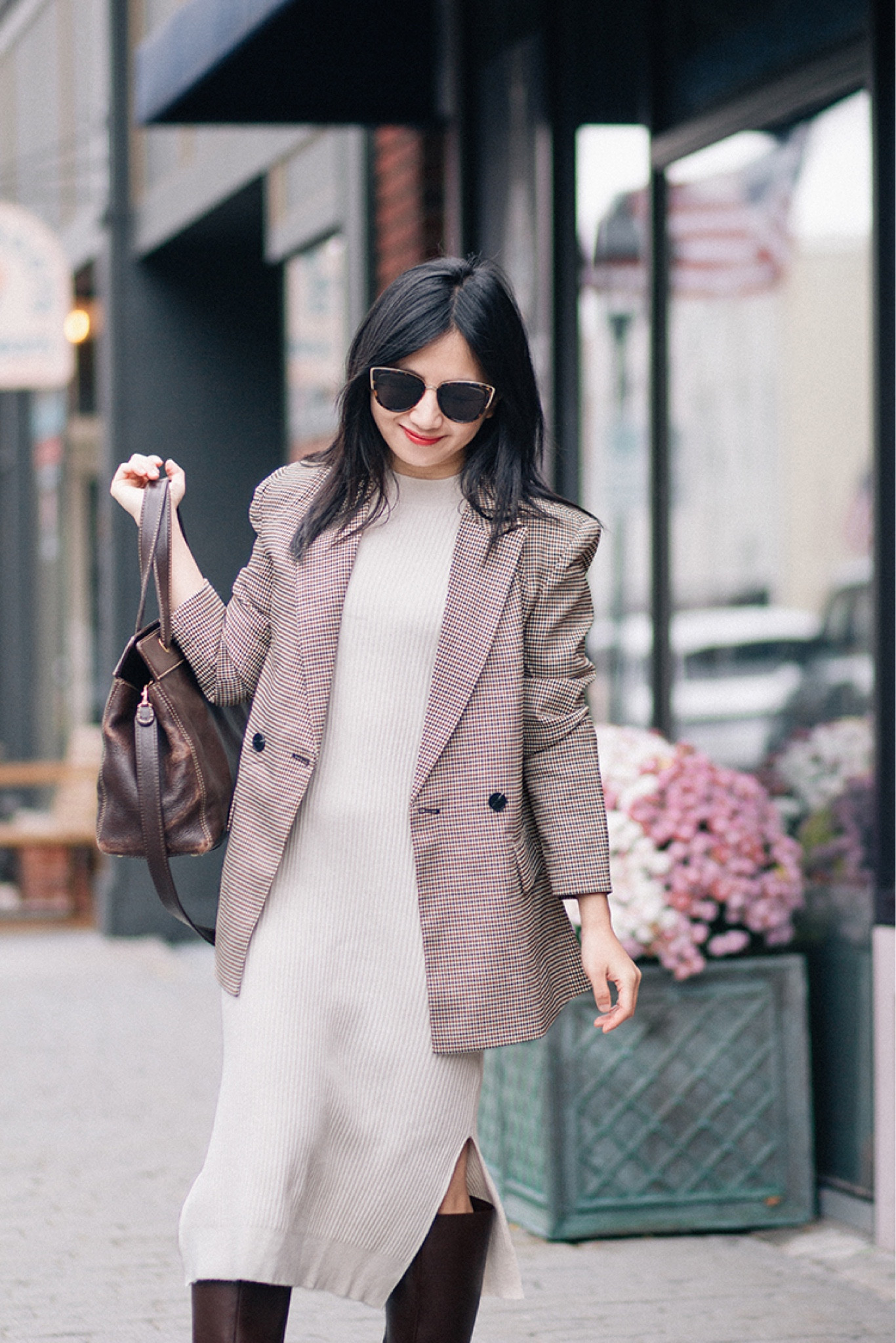 A natural pairing: plaid jacket and sweater dress 

#LTKFindsUnder100 #LTKStyleTip #LTKWorkwear