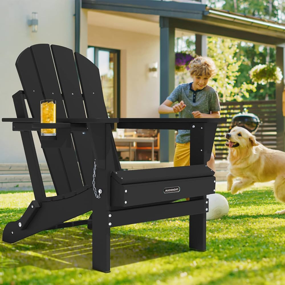 MUCHENGHY Folding Adirondack Chairs, Patio Chairs, Fire Pit Chairs, Outdoor Chairs, Plastic Adiro... | Amazon (US)