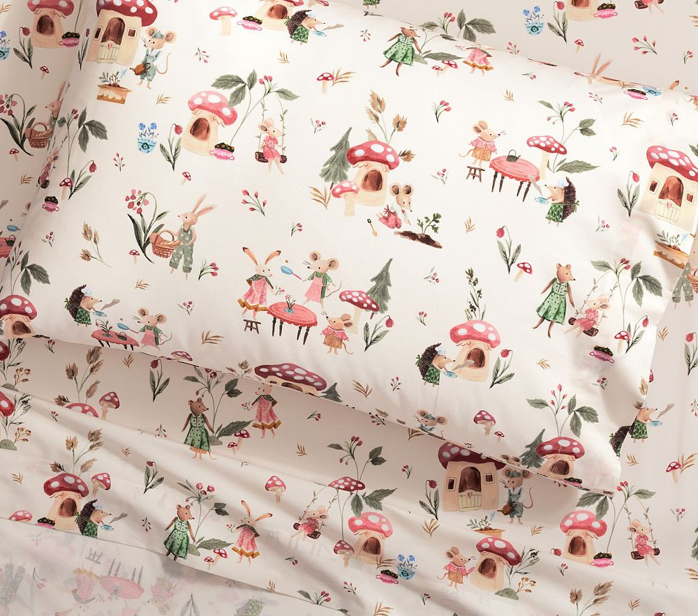 Mice & Friends Organic Cotton Sheet Set | Pottery Barn Kids
