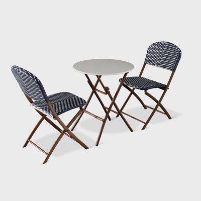 French Café 3pc Folding Patio Bistro Set - Threshold™ | Target