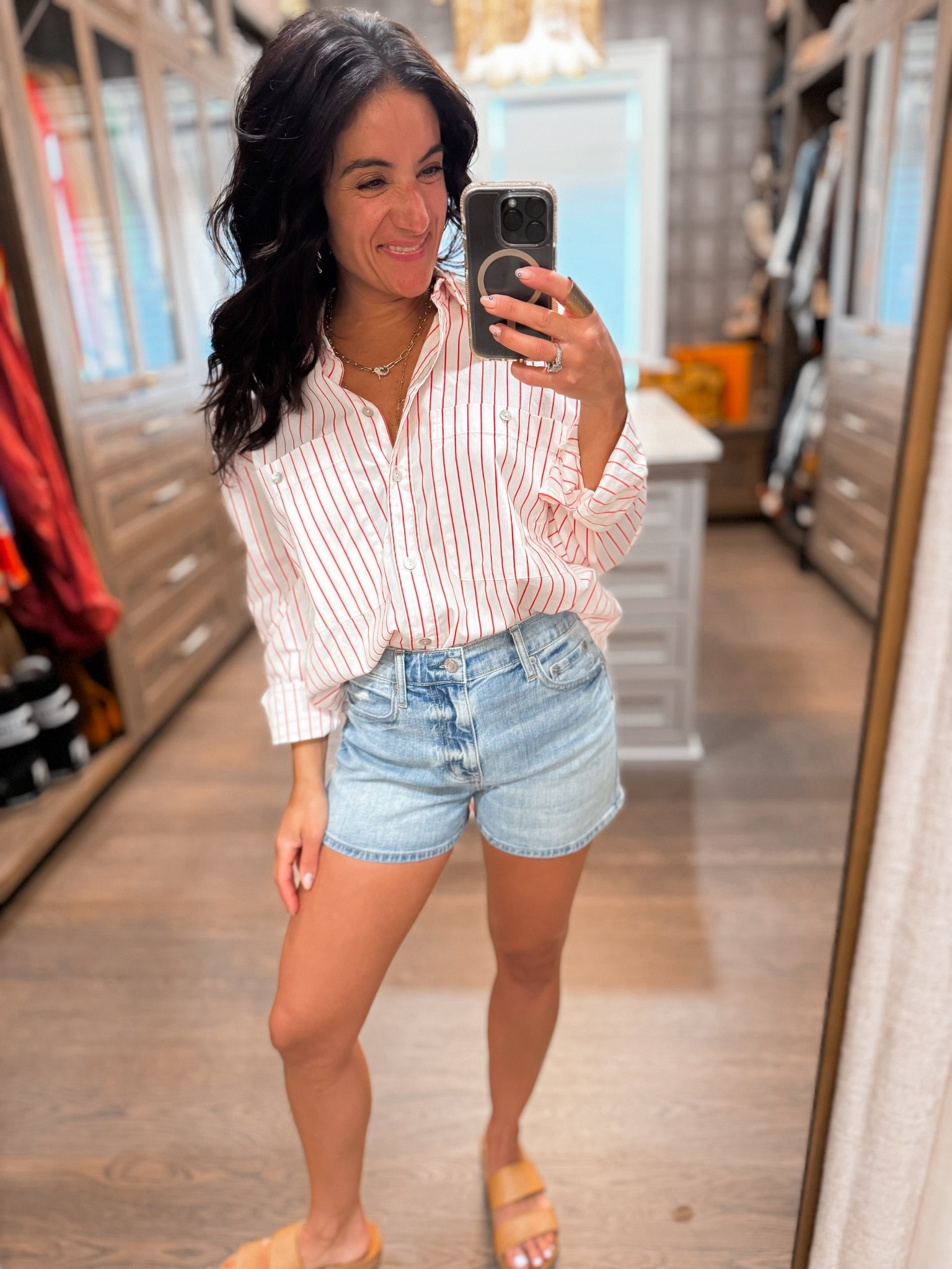 Denim shorts made for cool moms, like us!! 😉 

#LTKPetite #LTKStyleTip #LTKOver40