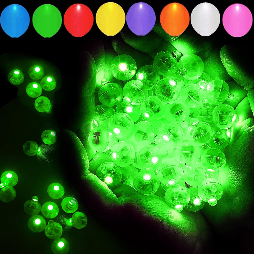 50pcs LED Green Balloon Lights, Round LED Mini Lights for Paper Lantern Balloon Birthday Party Ev... | Amazon (US)