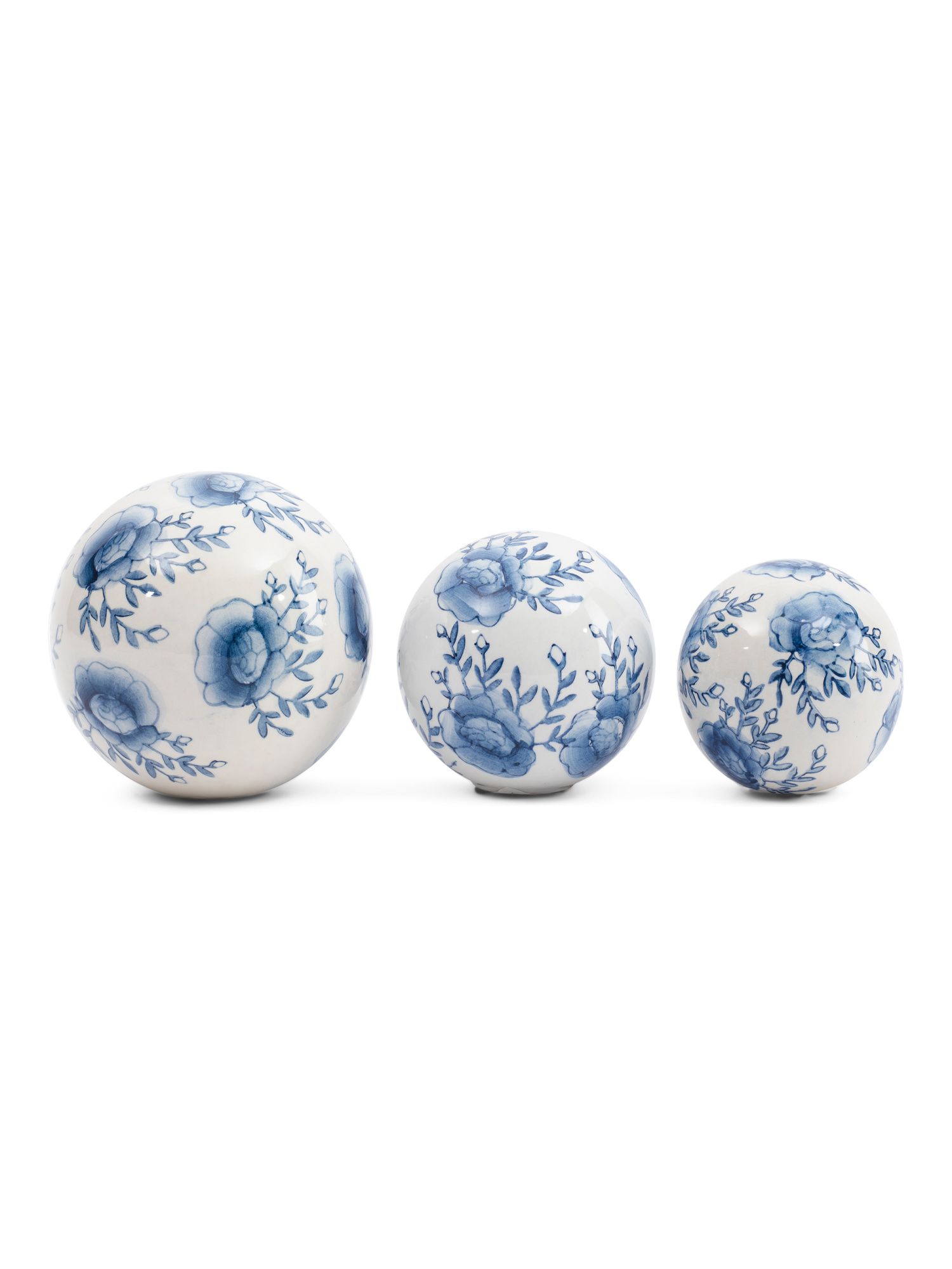 3pc Chinoiserie Lotus Orbs Bowl Fillers | Marshalls