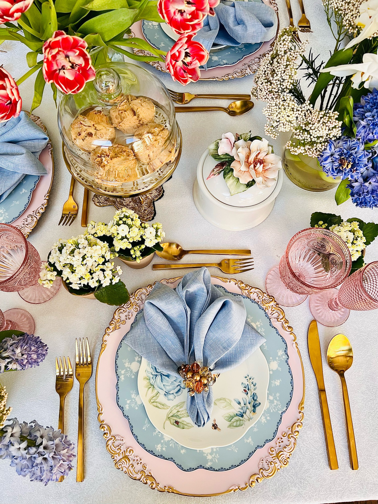 Create this pink and blue summer Tablescape with me 🤗 #mothersday #tablescape #tablescaping #dinnerware #gift 

#LTKGiftGuide #LTKFind #LTKSeasonal