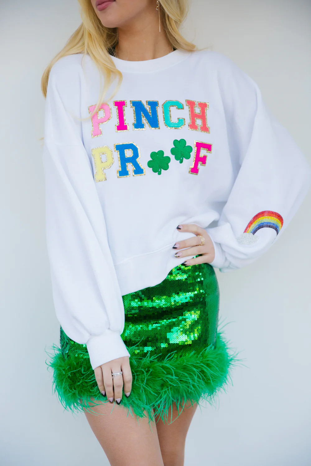 SEQUIN FEATHER SKIRT | Judith March