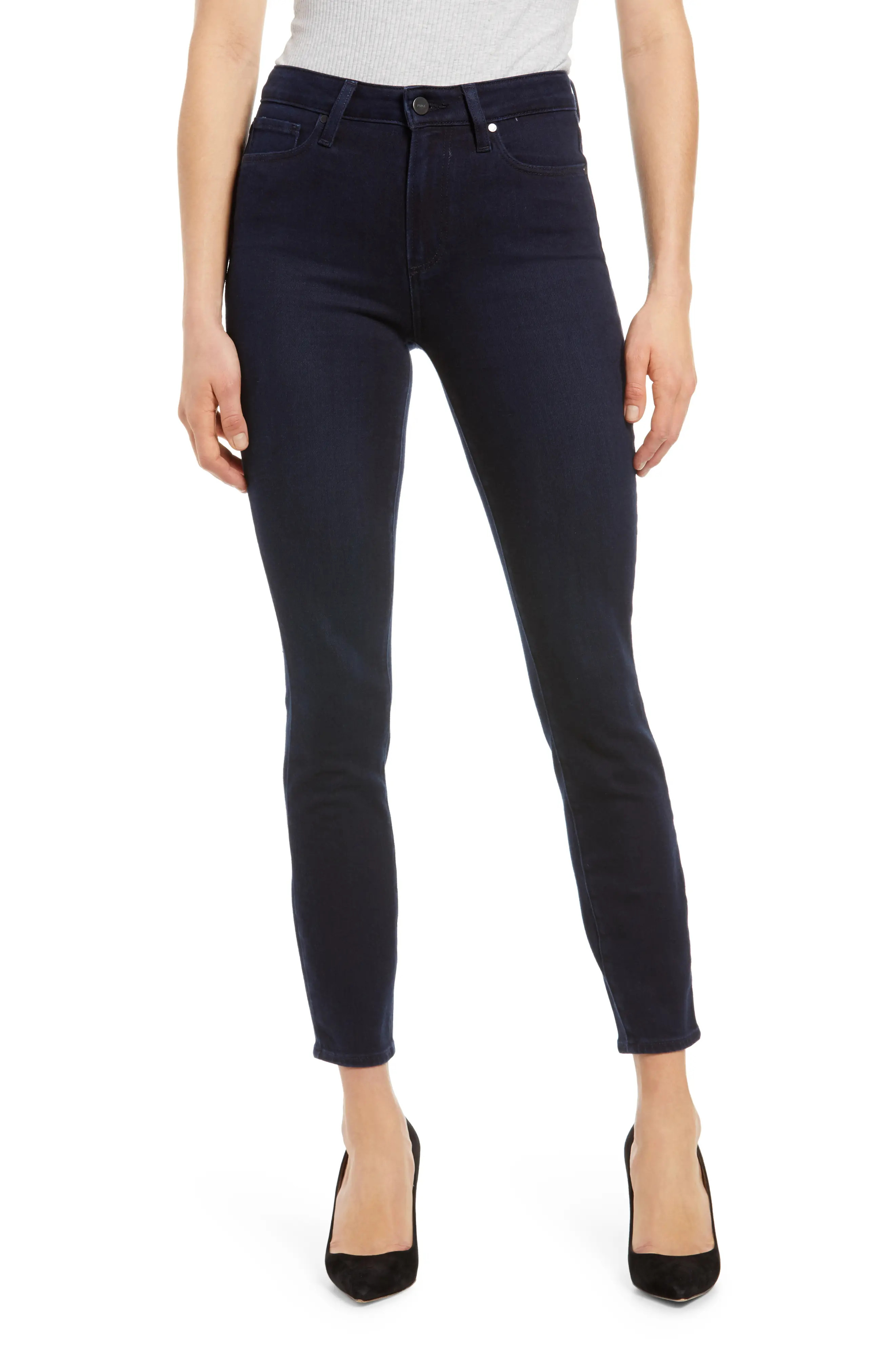 PAIGE Hoxton High Waist Ankle Skinny Jeans, Size 26 in Monique at Nordstrom | Nordstrom