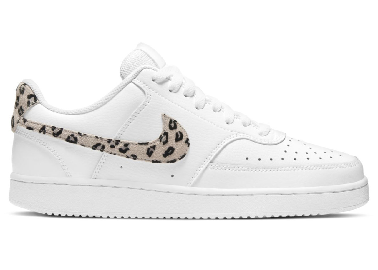 Nike Court Vision Low Leopard Swoosh White (W) | StockX
