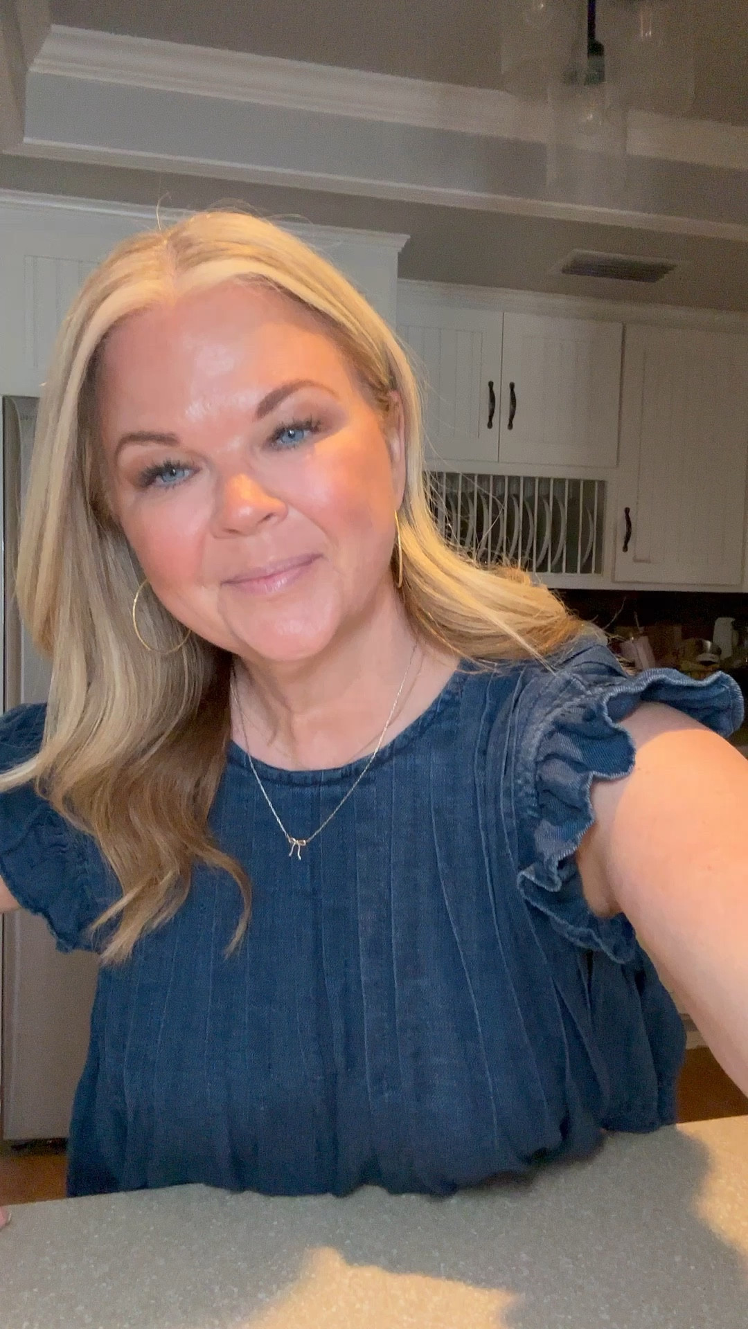 Loving this cute swing chambray top! So cute for Spring & Summer💙

#LTKgrwm #LTKOver40 #LTKMidsize