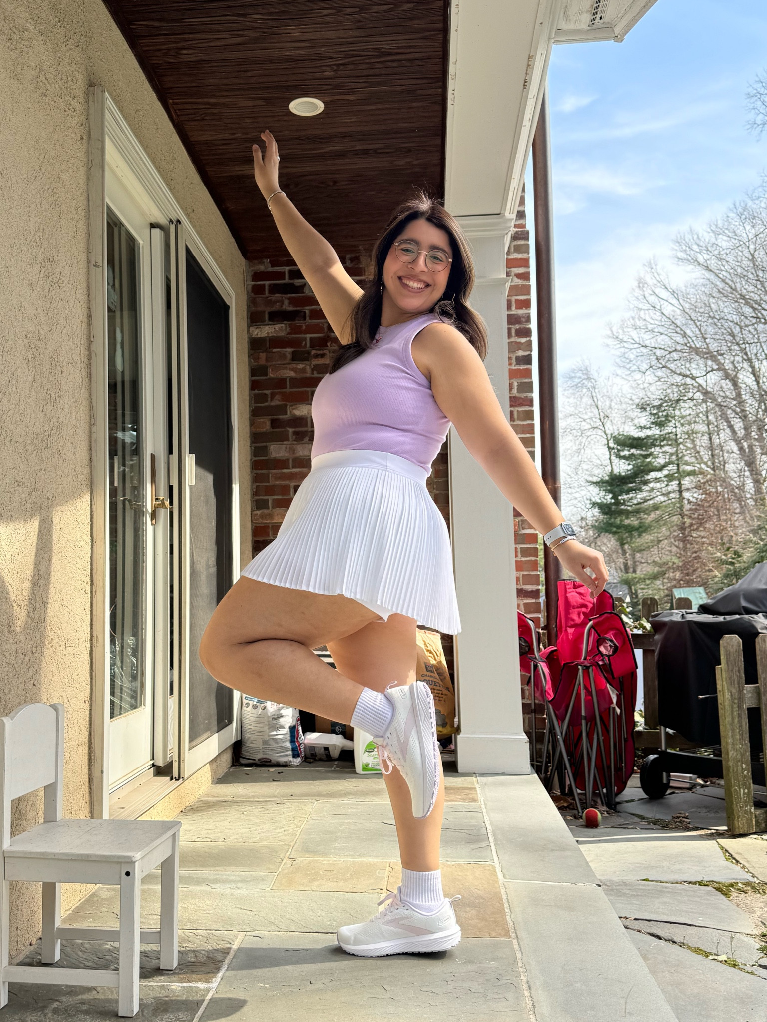 Super cute pastel spring and summer midsize outfit
Wearing the 10 in the skirt 
Tank top is coming next month from Shiny by Nature! 


#LTKfitness #LTKshoecrush #LTKmidsize