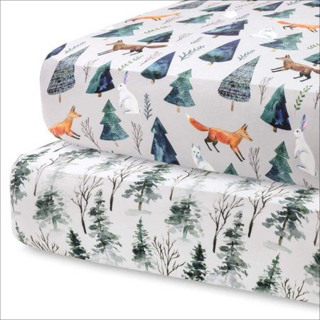 - 2 Pack Premium Fitted Crib Sheets for Standard Crib Mattress - Ultra-Soft Organic Cotton Blend, St | Walmart (US)
