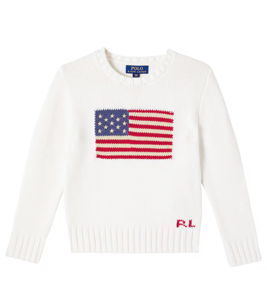 Polo Ralph Lauren Kids Pullover in cotone con intarsi | Mytheresa (IT)