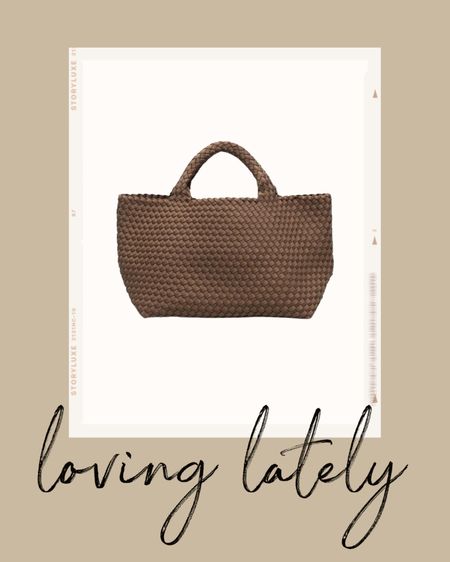 Kat Jamieson of With Love From Kat shares a tote. Neutral style, brown tote, fall style, neutral tote, woven tote.

#LTKitbag #LTKstyletip #LTKSeasonal