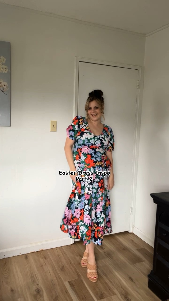 This dress is part of the 50% off sale at Old Navy! Act fast on this dress because it is the most flattering dress ever (not maternity)!! 🌸 I am wearing my normal size medium and it even fits the growing bump perfectly (I am 36 weeks pregnant)! 🩷

#oldnavy #oldnavyfashion #springstyle #springfashion #easterdress

#LTKsalealert #LTKfindsunder50 #LTKstyletip