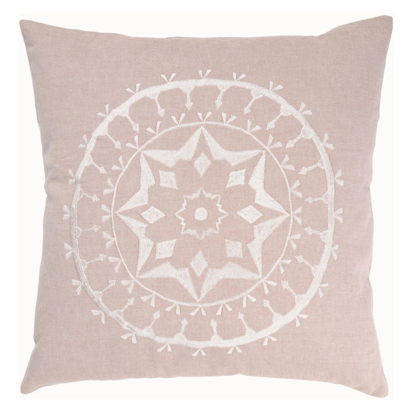 Rizzy Home Decorative Poly Filled Throw Pillow Medallion 18"X18" Light Blush | Walmart (US)