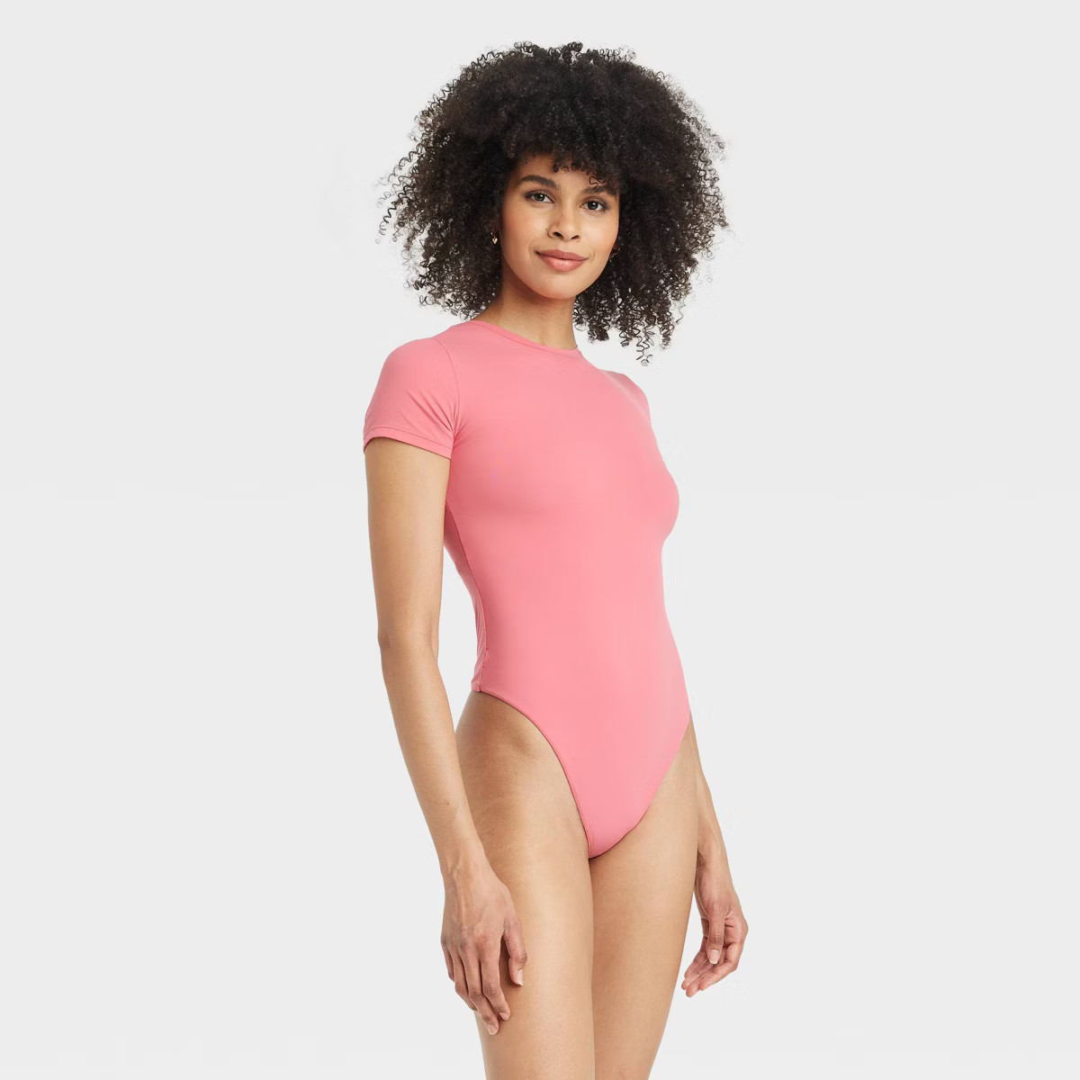 Women's Luxury Collection 4-Way Stretch Short Sleeve Bodysuit - Auden™ Black M: Nylon Spandex B... | Target