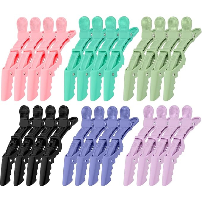 Ondder 24 Pack Alligator Hair Clips for Styling Sectioning Larger Salon Pro Hair Clips for Barber... | Amazon (US)