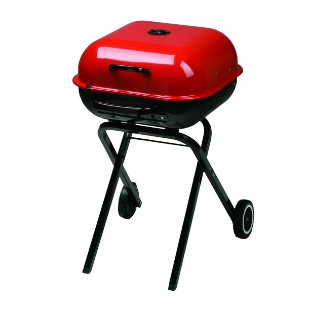 Americana Walk-A-Bout Portable Charcoal Grill in Red | Walmart (US)