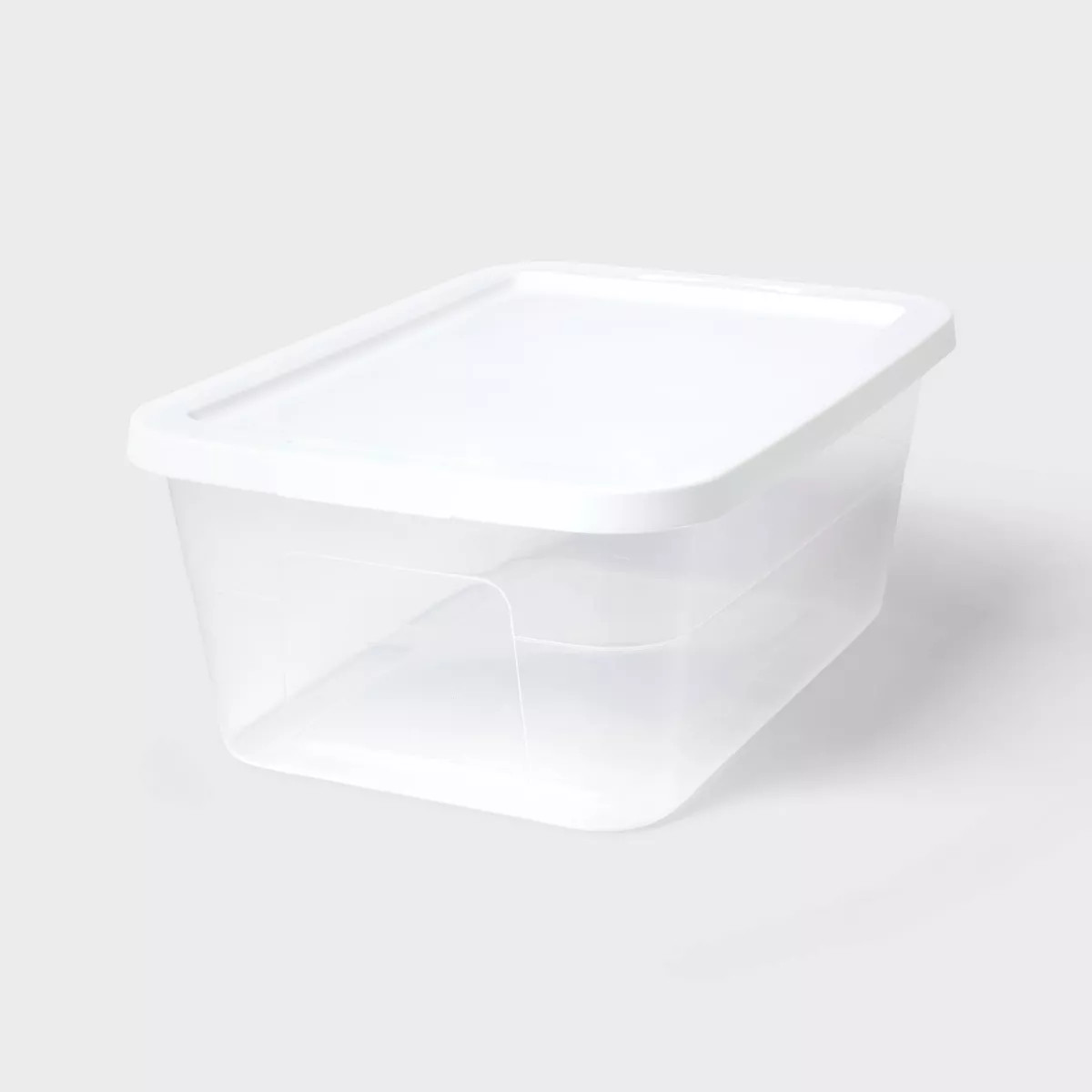 16qt Clear Storage Box with Lid White - Brightroom™ | Target