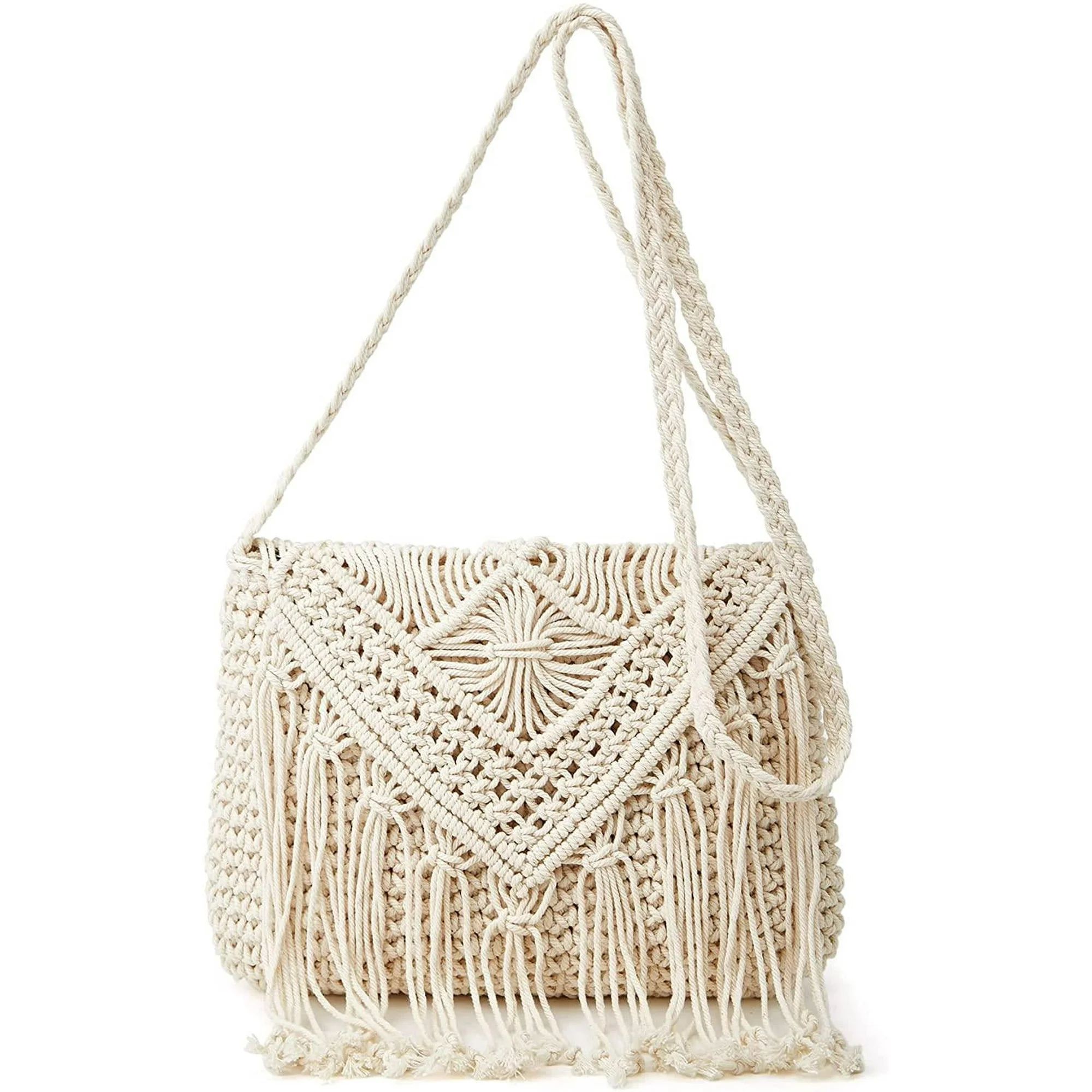 Crossbody Bag for Women Cute Hobo Bag Satchel Bag Summer Bag Knit Bag Beach Bag Purse Tote Handba... | Walmart (US)