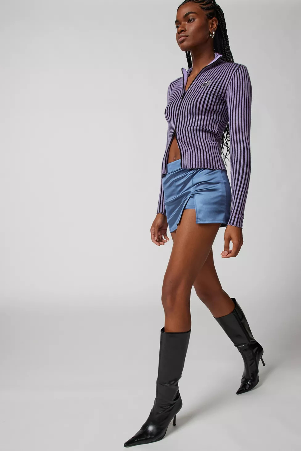 UO Olivia Satin Mini Skort | Urban Outfitters (US and RoW)