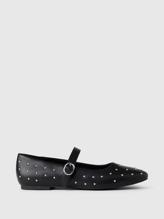Studded Vegan Leather Ballet Flats | Gap (US)