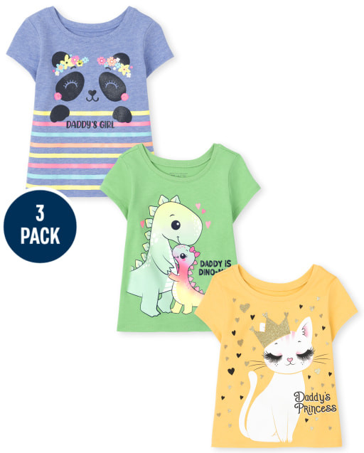 Toddler Girls Daddy's Girl Graphic Tee 3-Pack | The Children's Place