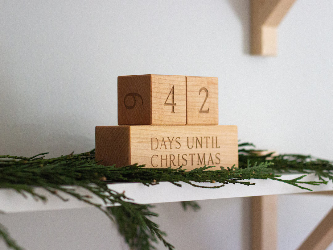 Christmas Countdown Blocks • Modern Wooden Number Blocks for Holiday Countdown • Days Until... | Etsy (US)