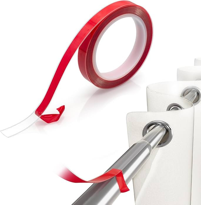 29ft Curtain Ring Glide Tape, Clear Curtain Rod Smooth Curtain Tape Curtain Spacers, Smooth and S... | Amazon (US)