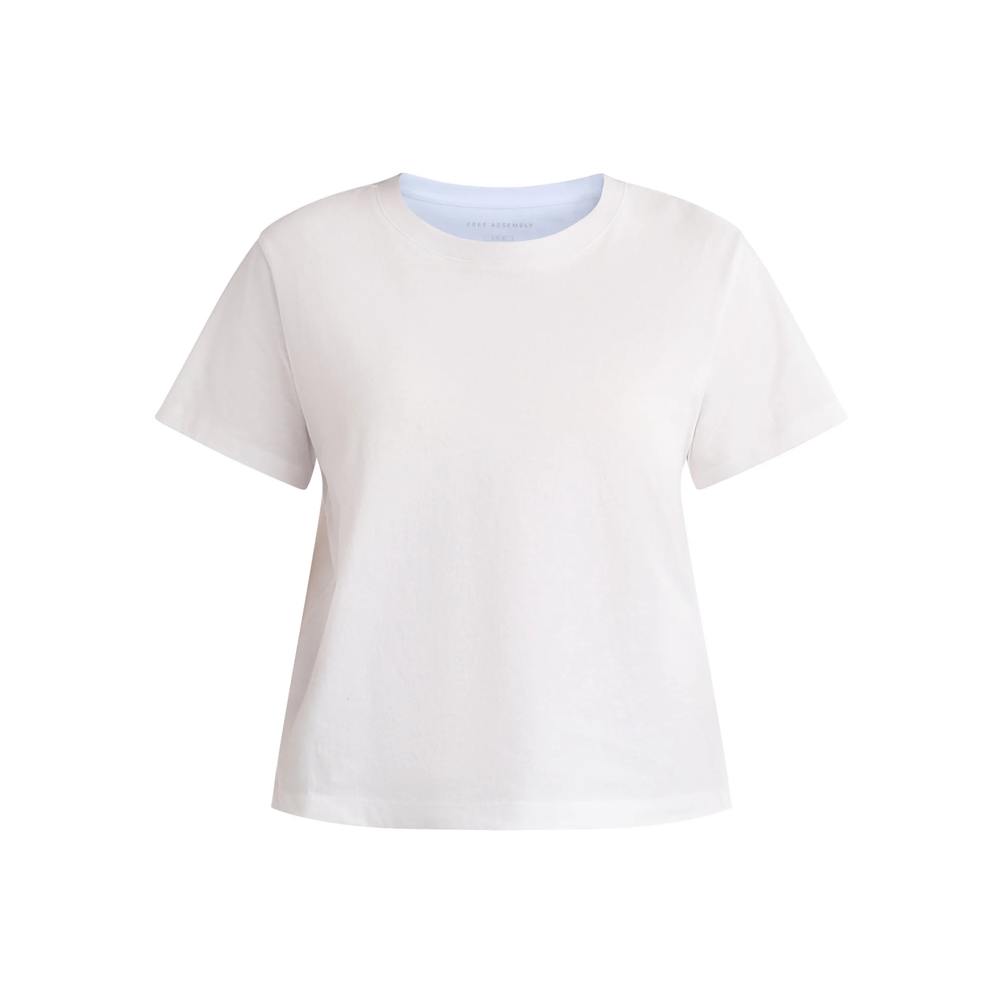 Free Assembly Women's Cotton Cropped Boxy Tee with Short Sleeves, Sizes XS-XXL | Walmart (US)