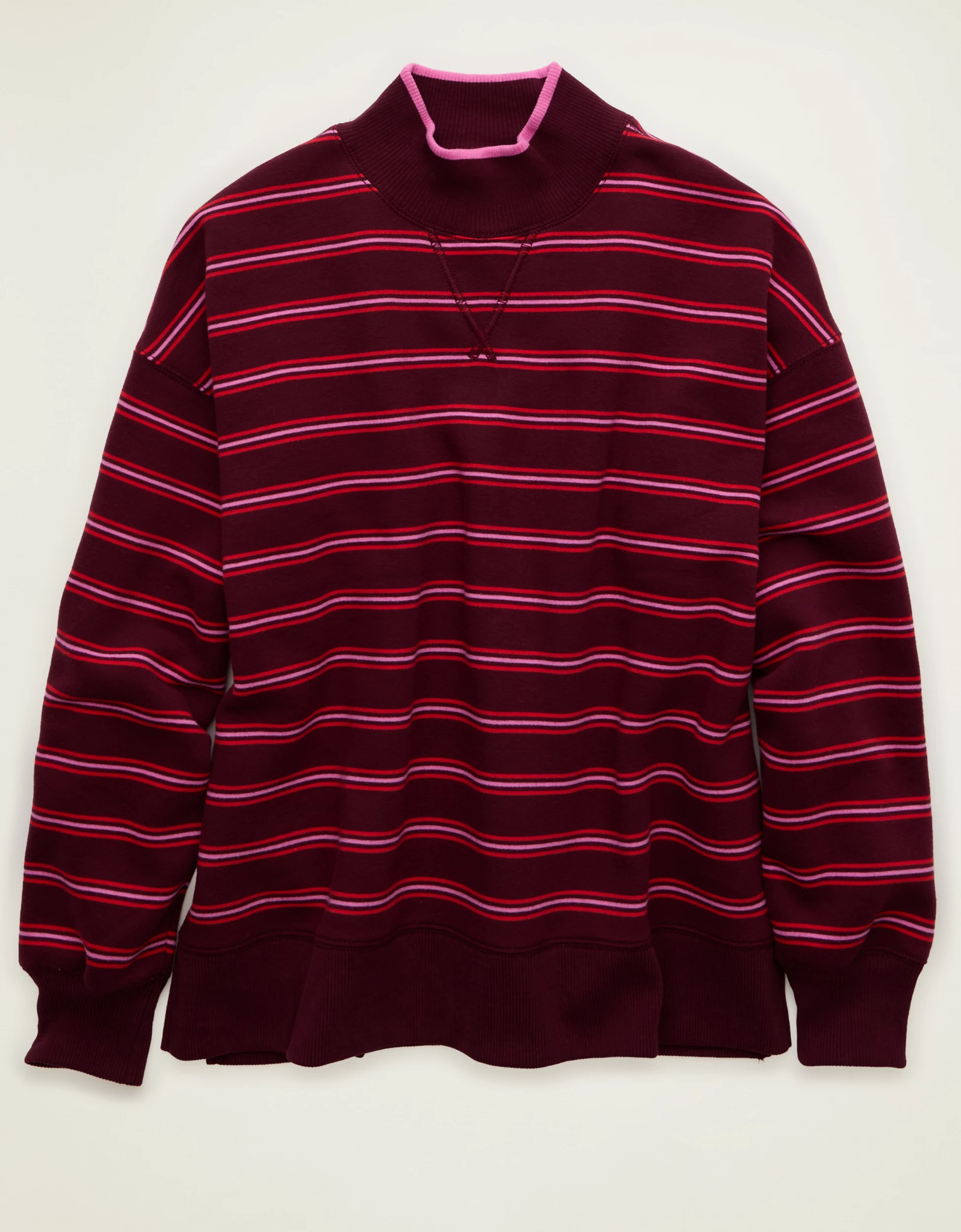 AE Everyday Luxe Mock Neck Sweatshirt | American Eagle Outfitters (US & CA)