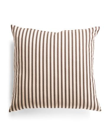 Made In Usa 22x22 Farmhouse Stripe Pillow | TJ Maxx