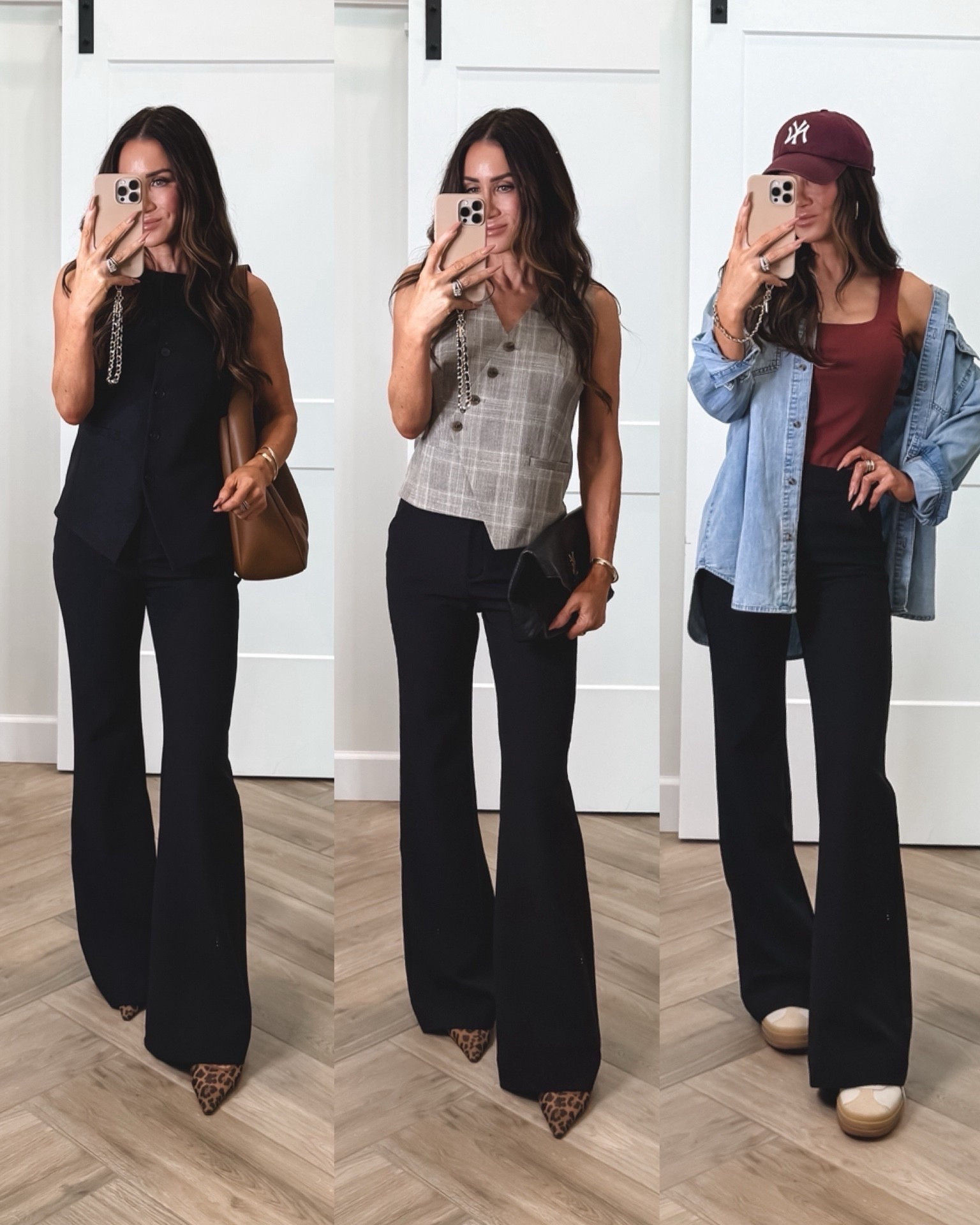 I picked up these black pants from express that go with everything run true to size size 0
Love with this black vest for a monochromatic look for the office or nights out size small 
Same with this plaid Asymmetrical vest sz small, also love with loafers 
Weekend ready with a tank, sz small, should have bought xs and oversized denim chambray sz xs 
Grey set to start, sz small 
Express outfits, workwear style for her, neutral outfit ideas, ways to wear black high rise flares 

#LTKU #LTKStyleTip #LTKOver40