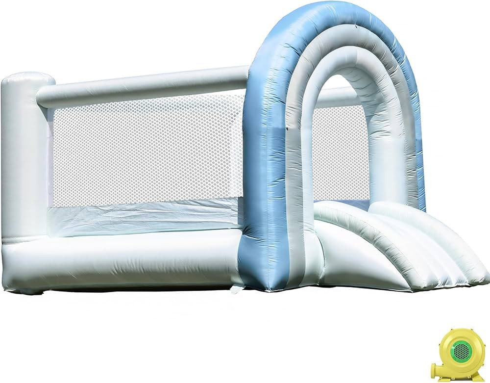 Bounce House, Inflatable Bounce House for Kids 3-8, White Blue Dream Bounce Castle with Blower, L... | Amazon (US)