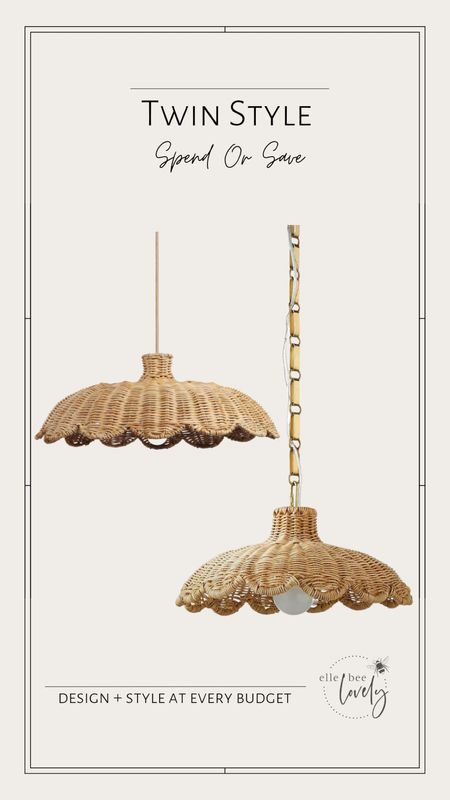 Scallop Rattan Pendants TWINS! These two lookalikes are this weeks pick for Twin Style Tuesday! 💃🏻

#LTKhome #LTKstyletip #LTKsalealert