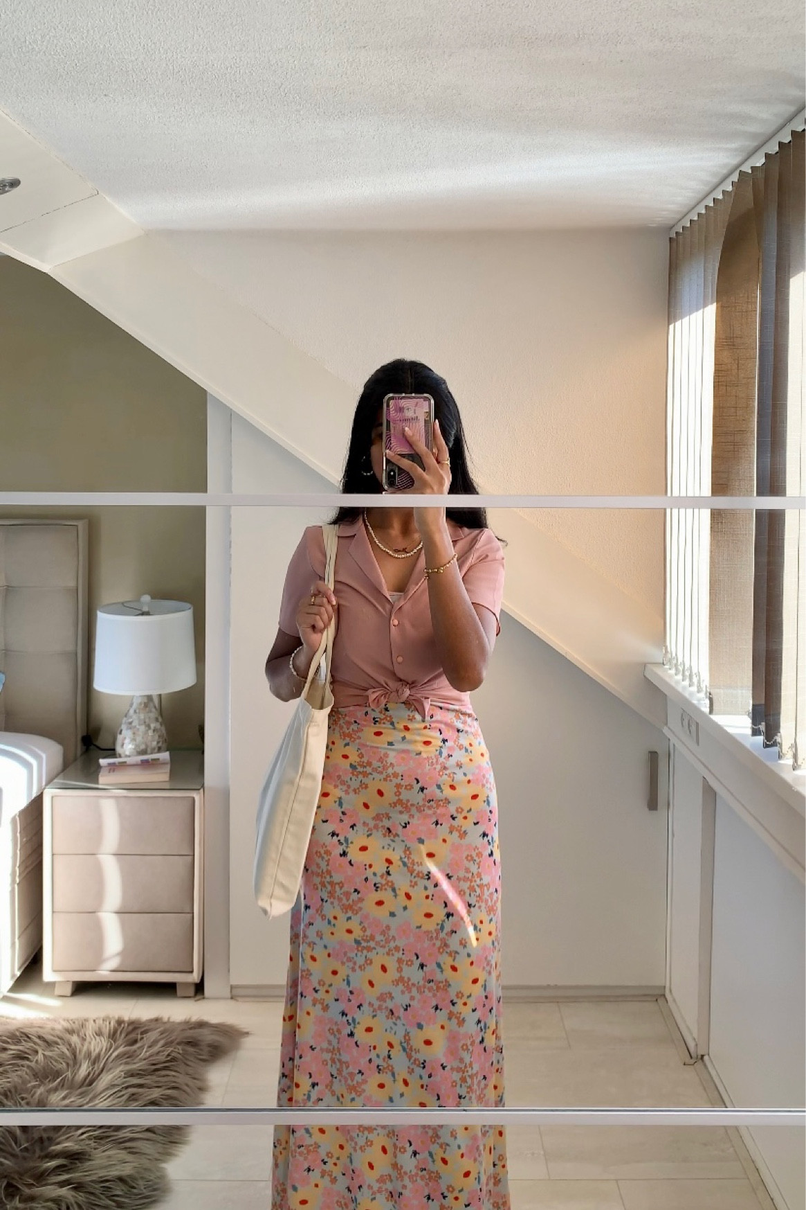 summer modest outfit pink blouse floral print maxi dress canvas bag

earrings and necklaces are from https://omaira.de
discount code: ZAYAAN for 20% off

#LTKSeasonal #LTKstyletip #LTKeurope