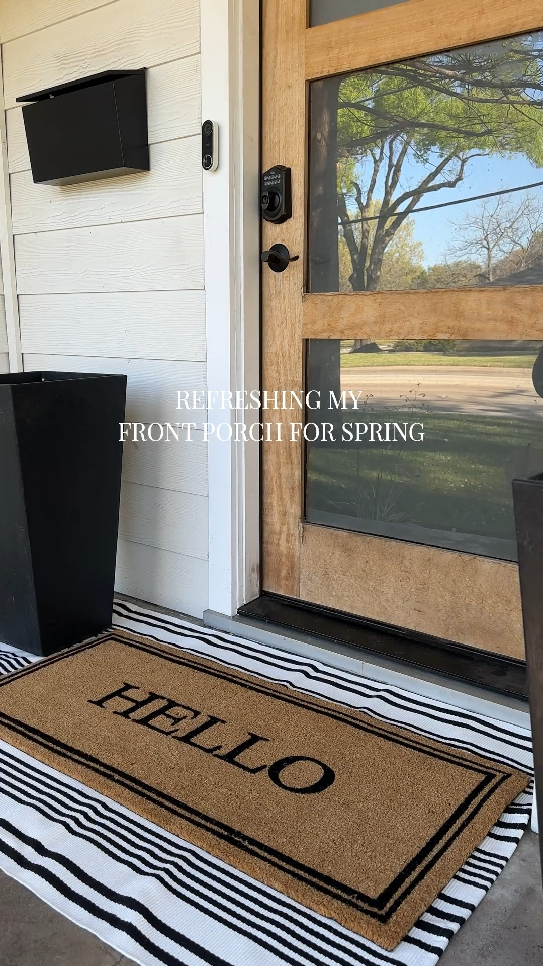 Spring porch refresh! This new mat was $20 from Walmart and it’s such good quality!!! 

Home decor, home refresh, front porch decor 

#LTKHome