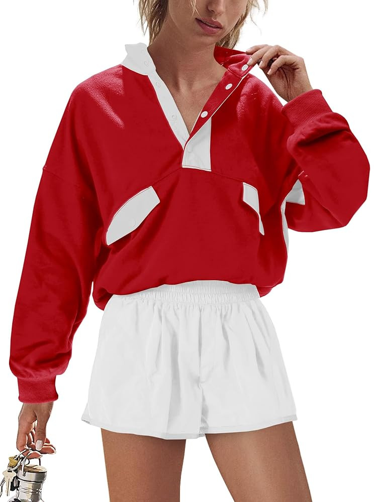 LAMISSCHE Work out Sets Gym for Women Sweatsuits 2 Piece Set Long Sleeve Top & Shorts Active Wear... | Amazon (US)